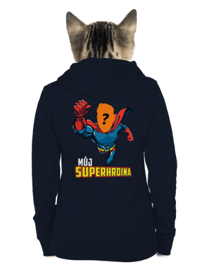 Můj superhrdina dámská mikina na zip Navy Mal