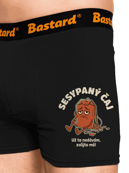Sesypaný čaj boxerky Black