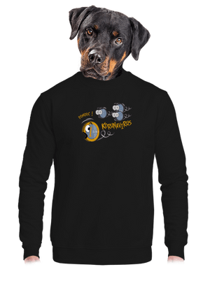 Korunavirus na útěku unisex mikina bez kapuce Black