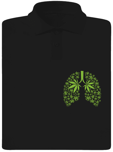 Ganja plíce pánská polokošile Black