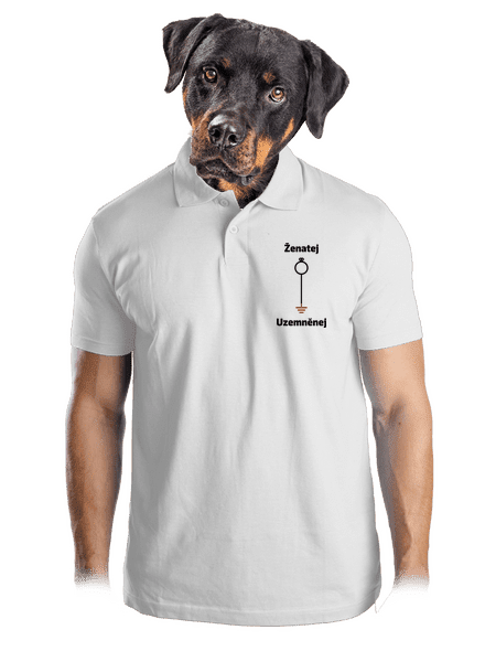 Ženatej a uzemněnej pánská polokošile White