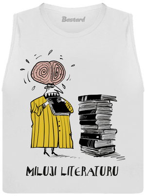 Miluji literaturu dámské tílko volné White