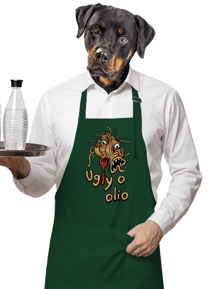 Ugly o olio zástěra Bottle Green