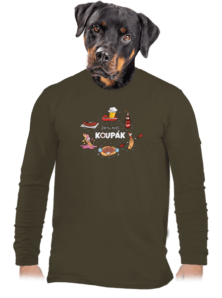 Český koupák pánské dlouhý rukáv Urban Khaki