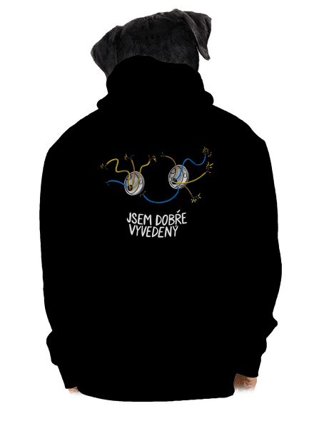 Jsem dobře vyvedený pánská mikina na zip Black
