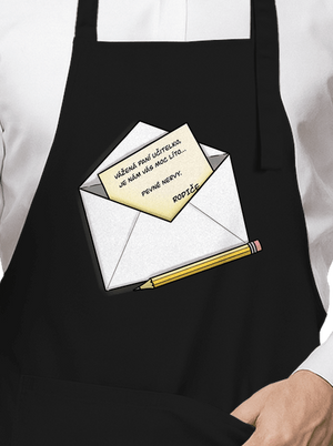 Dopis učitelce zástěra Black