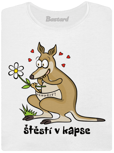Štěstí v kapse dámské tričko s lemem White