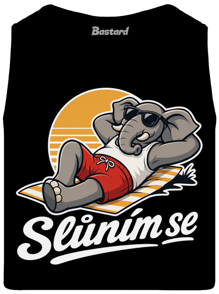 Slůním se pánské tílko Black