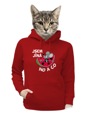 Jsem jiná dámská mikina klokanka Red Mal