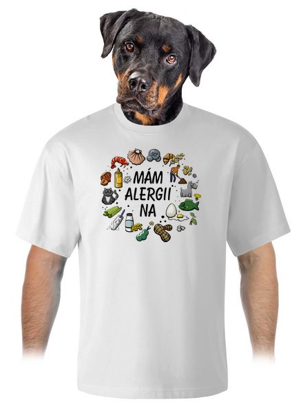 Mám alergii na... + fix unisex tričko oversized White