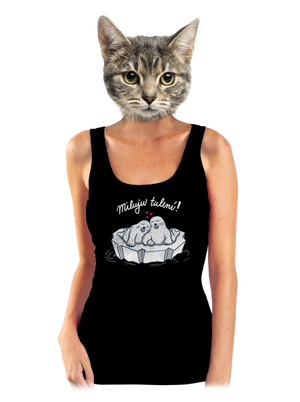 Miluju tulení dámské tílko klasické Black