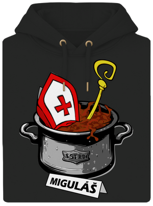 Miguláš unisex mikina premium Dark Black