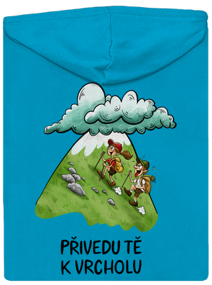 Přivedu tě k vrcholu dámská mikina na zip Blue Atol