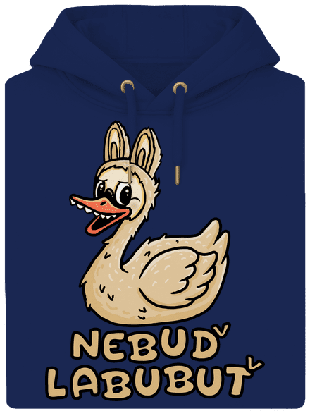 Nebuď labubuť unisex mikina premium Navy