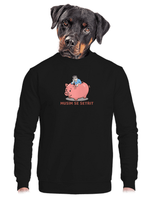 unisex mikina bez kapuce