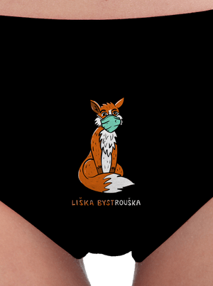 Liška Bystrouška dámské kalhotky Black
