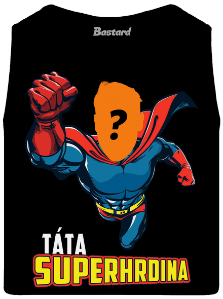 Táta superhrdina pánské tílko Black