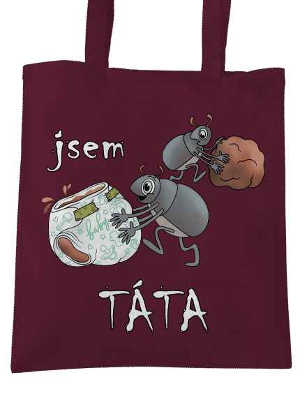 Jsem táta a máma taška Burgundy