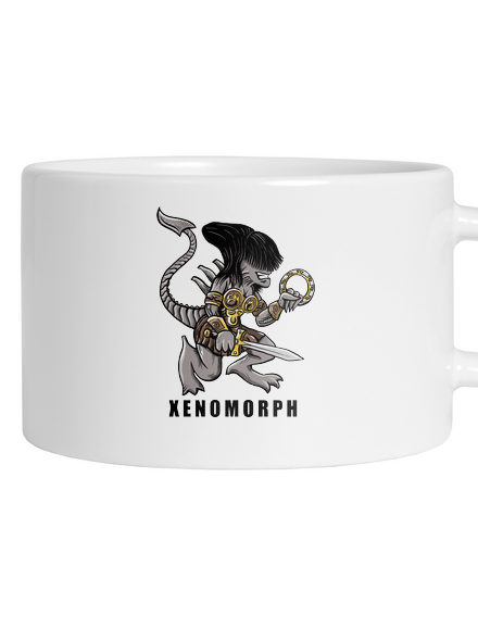 Xenomorph hrnek makronka White