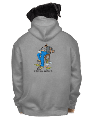 Žiju ve lži pánská mikina na zip Light Melange