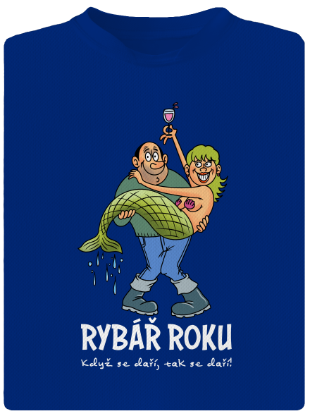 Rybář roku pánské sportovní tričko Royal Blue Mal