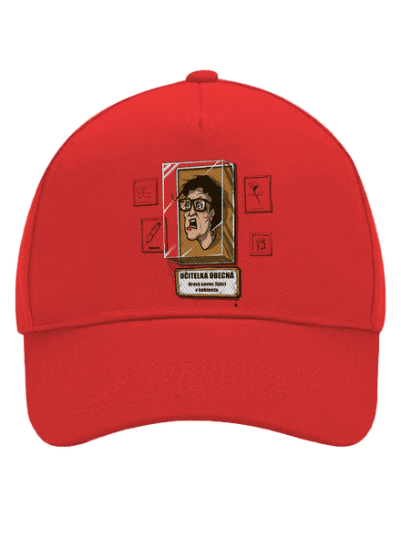 Učitelka obecná kšiltovka baseballka Classic Red