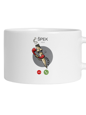 Špek volá hrnek makronka White