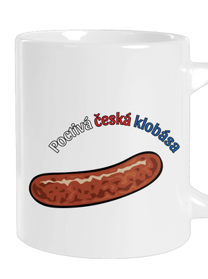 Poctivá buchta a klobása velký hrnek White