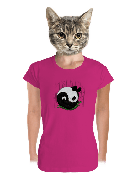 Dvě spící pandy dámské tričko premium Magenta