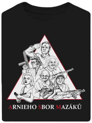 Arnieho sbor mazáků  unisex tričko oversized Black