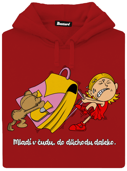 Školačka dámská mikina klokanka Red Mal