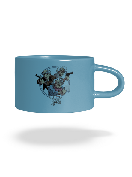 Penze nebo život hrnek makronka Blue Macaron