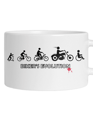 Bikers evolution hrnek makronka White