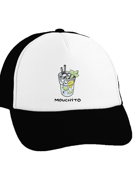 Mouchýto kšiltovka truckerka Black cap