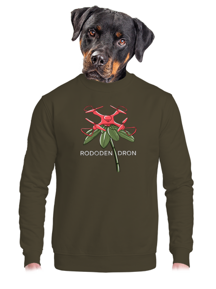 Rododendron unisex mikina bez kapuce Urban Khaki