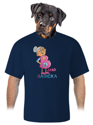 B jako babička unisex tričko oversized Midnight Blue