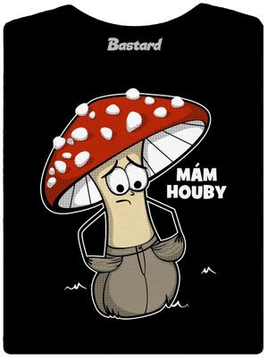 Mám houby dámské tričko s lemem Black