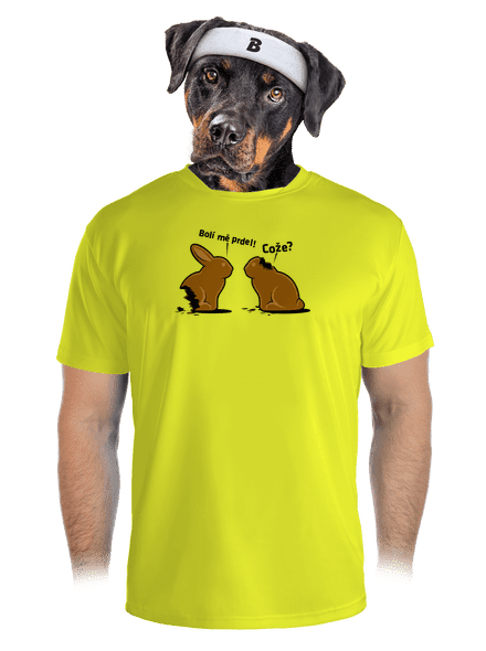 Bolí mě prdel pánské sportovní tričko Neon Yellow