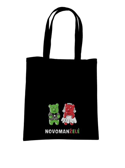 Novomanželé z želé taška Black