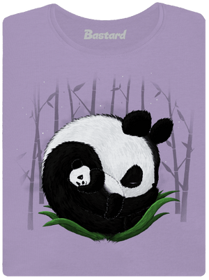 Dvě spící pandy dámské tričko s lemem Lavender