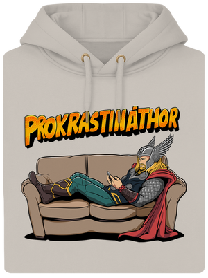 Prokrastináthor unisex mikina premium Pastel Macchiato