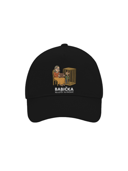 Babička hlídačka kšiltovka baseballka Black