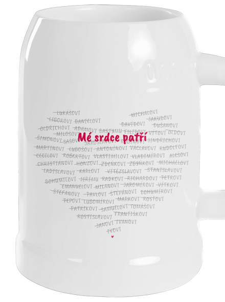 Mé srdce patří půllitr White