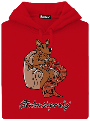 Pletu si povely pánská mikina klokanka Red