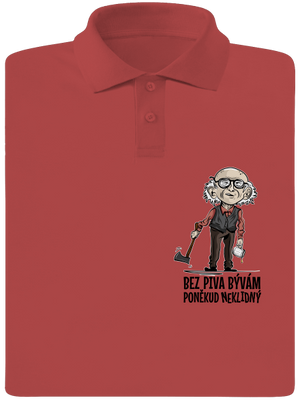 Neklidný bez piva pánská polokošile Burgundy