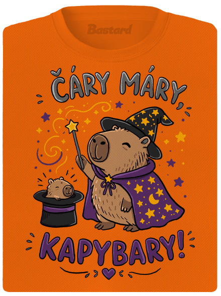 Čáry máry kapybary dámské sportovní tričko Neon Orange