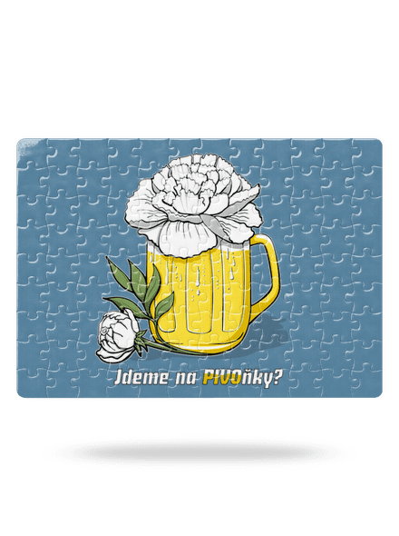Pivoňky puzzle White