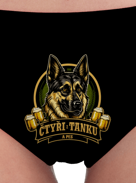 Čtyři z tanku a pes dámské kalhotky Black