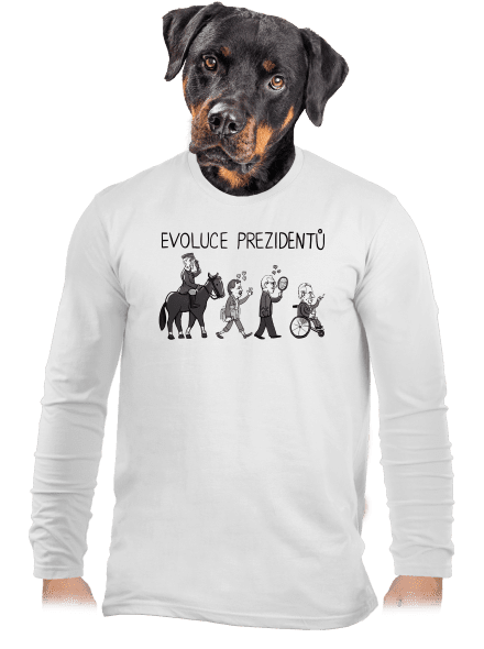 Evoluce prezidentů pánské dlouhý rukáv White