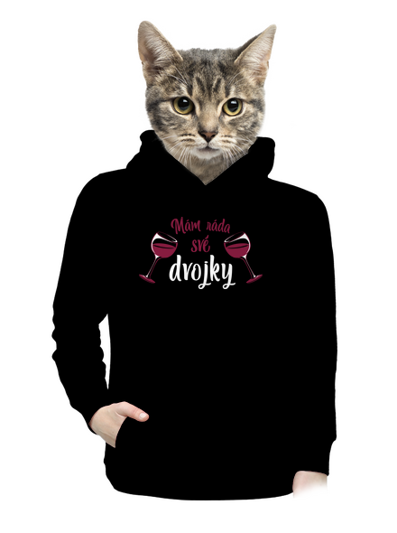 Dvojky dámská mikina klokanka Black